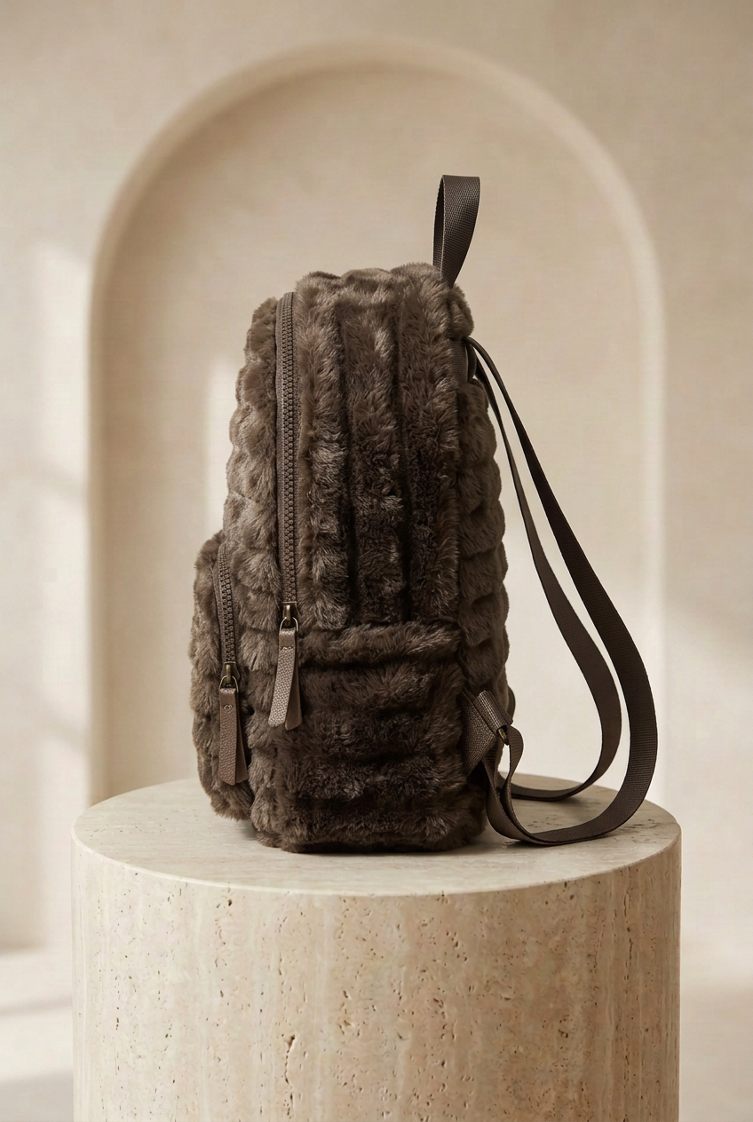 Sac à dos choco effet duveteux à reliefs