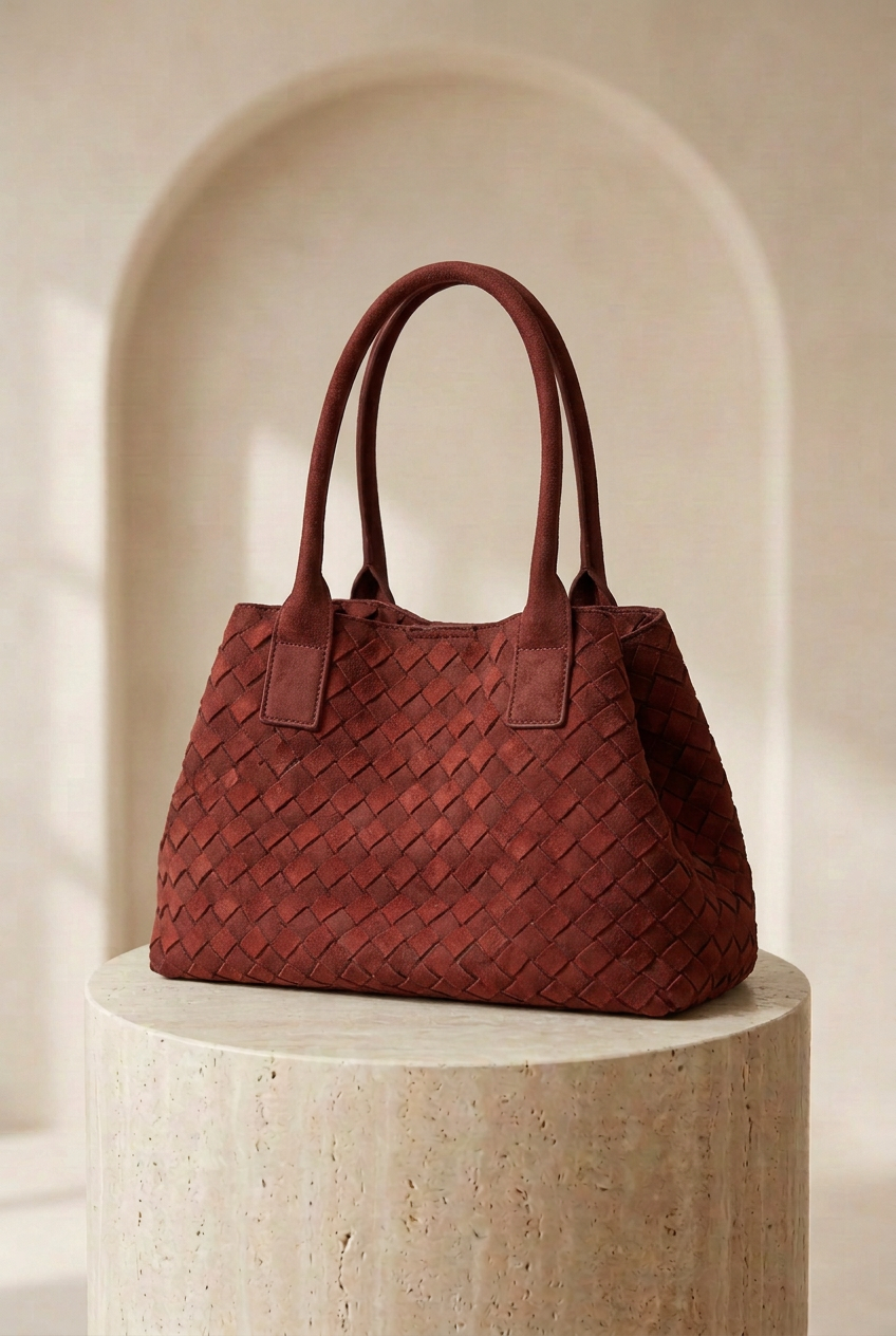 Sac à main à l’aspect tressé avec deux anses arrondies