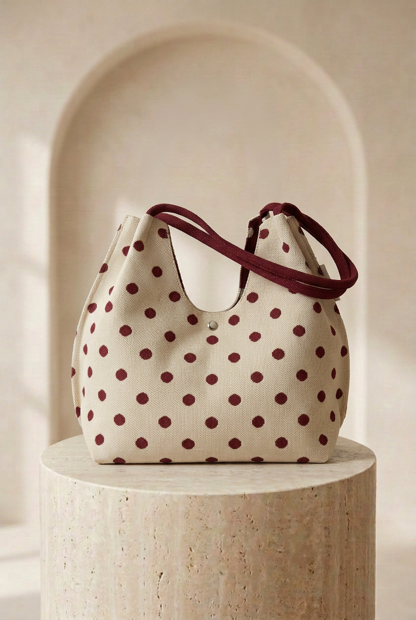 Sac a pois rouge