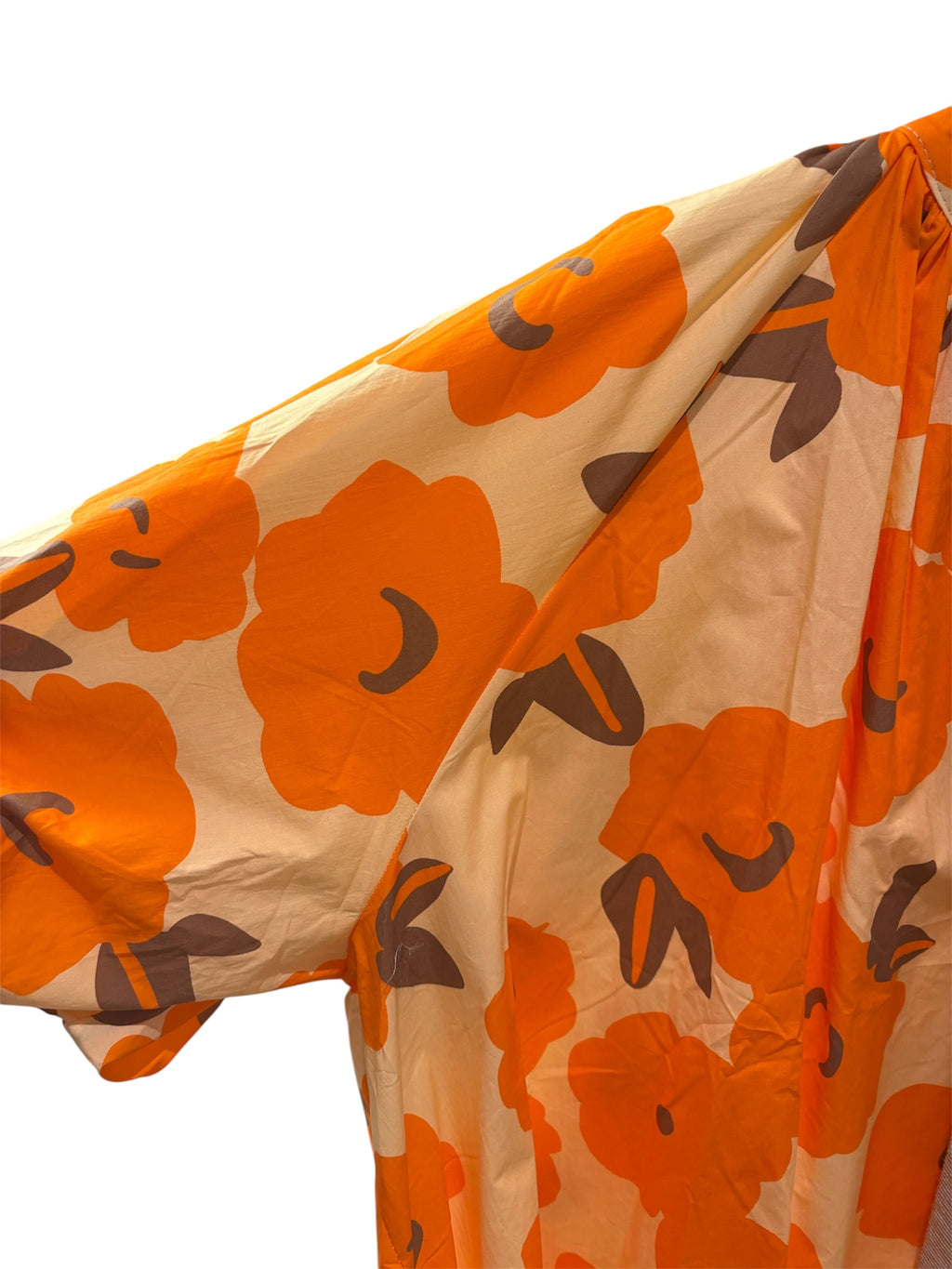 Robe Courte – Grandes Fleurs Rouges